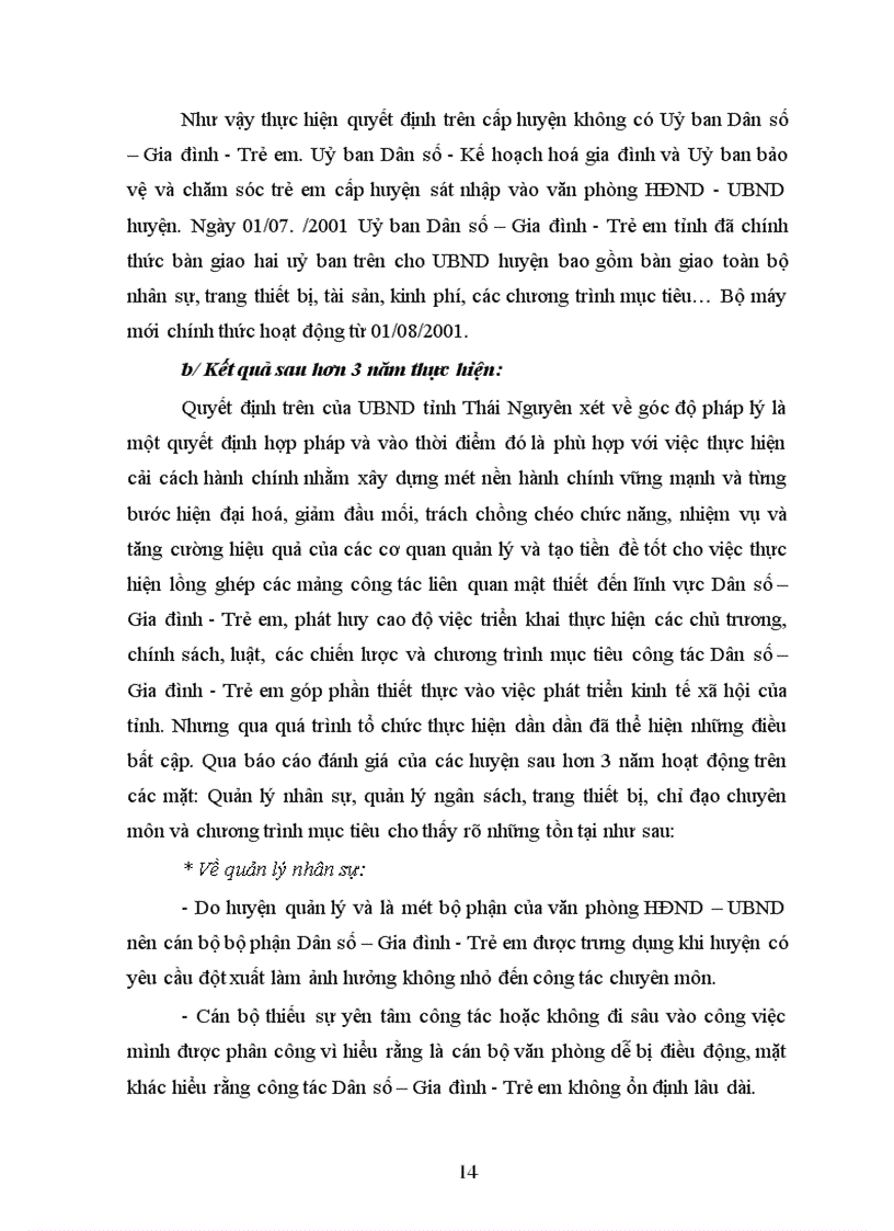 image for page Sự cần thiết phải tổ chức lại bộ máy Dân số, Gia đình và Trẻ em cấp huyện ở tỉnh Thái Nguyên