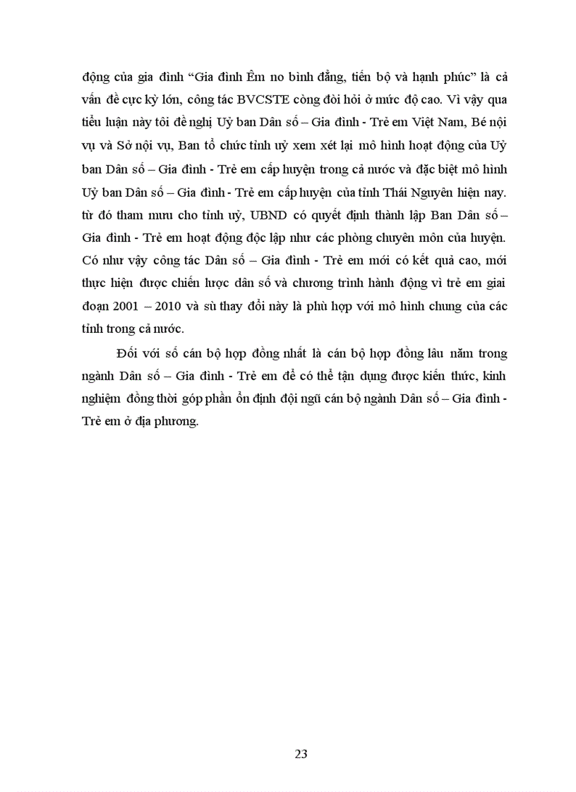 image for page Sự cần thiết phải tổ chức lại bộ máy Dân số, Gia đình và Trẻ em cấp huyện ở tỉnh Thái Nguyên