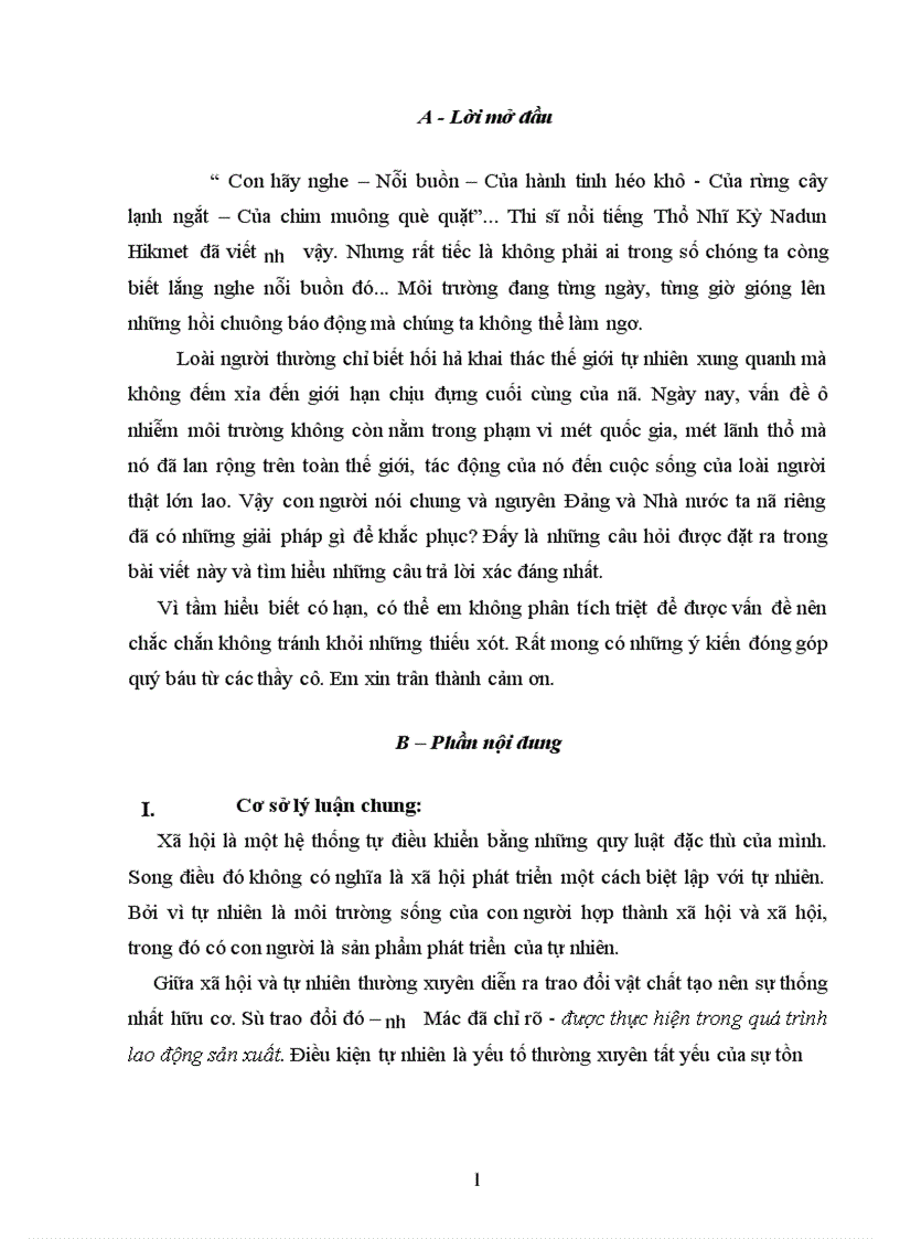 image for page Môi trường sống bền vững