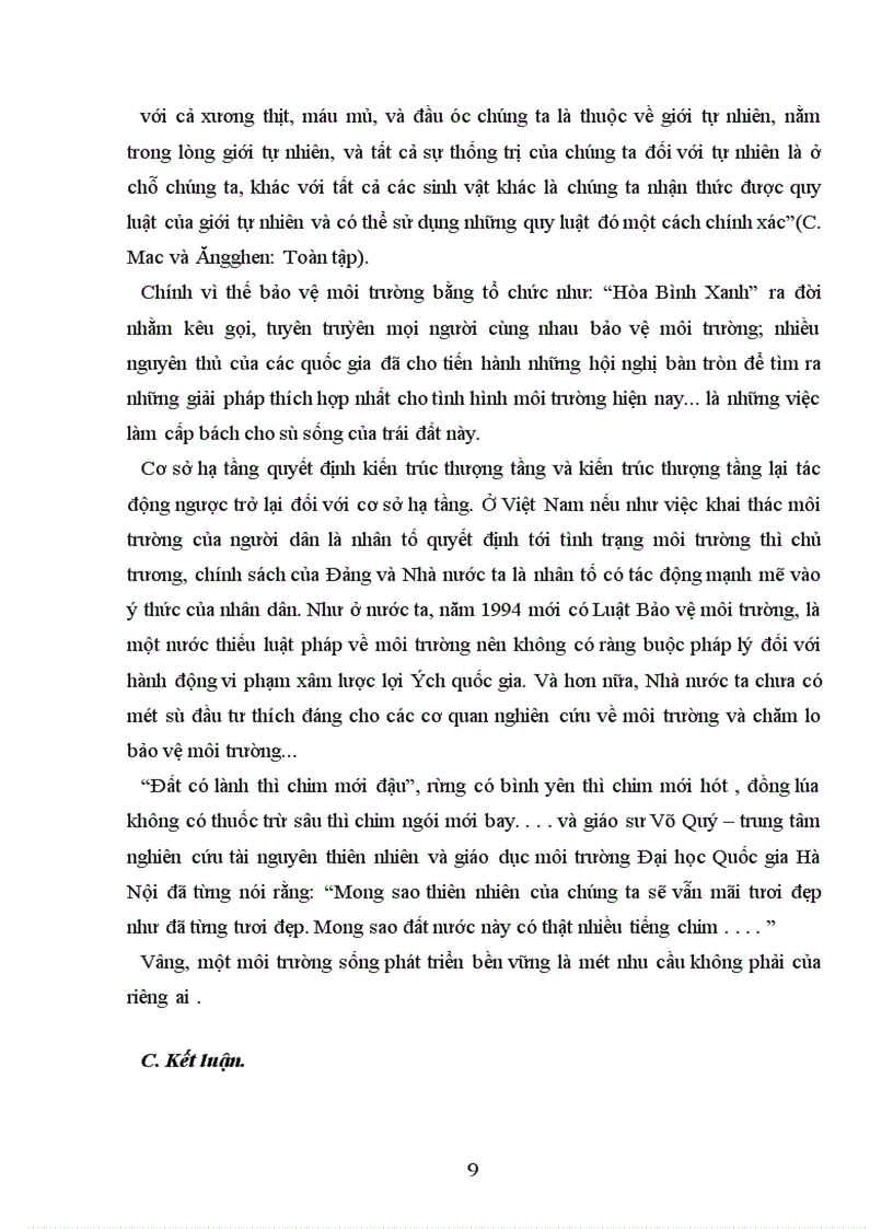 image for page Môi trường sống bền vững