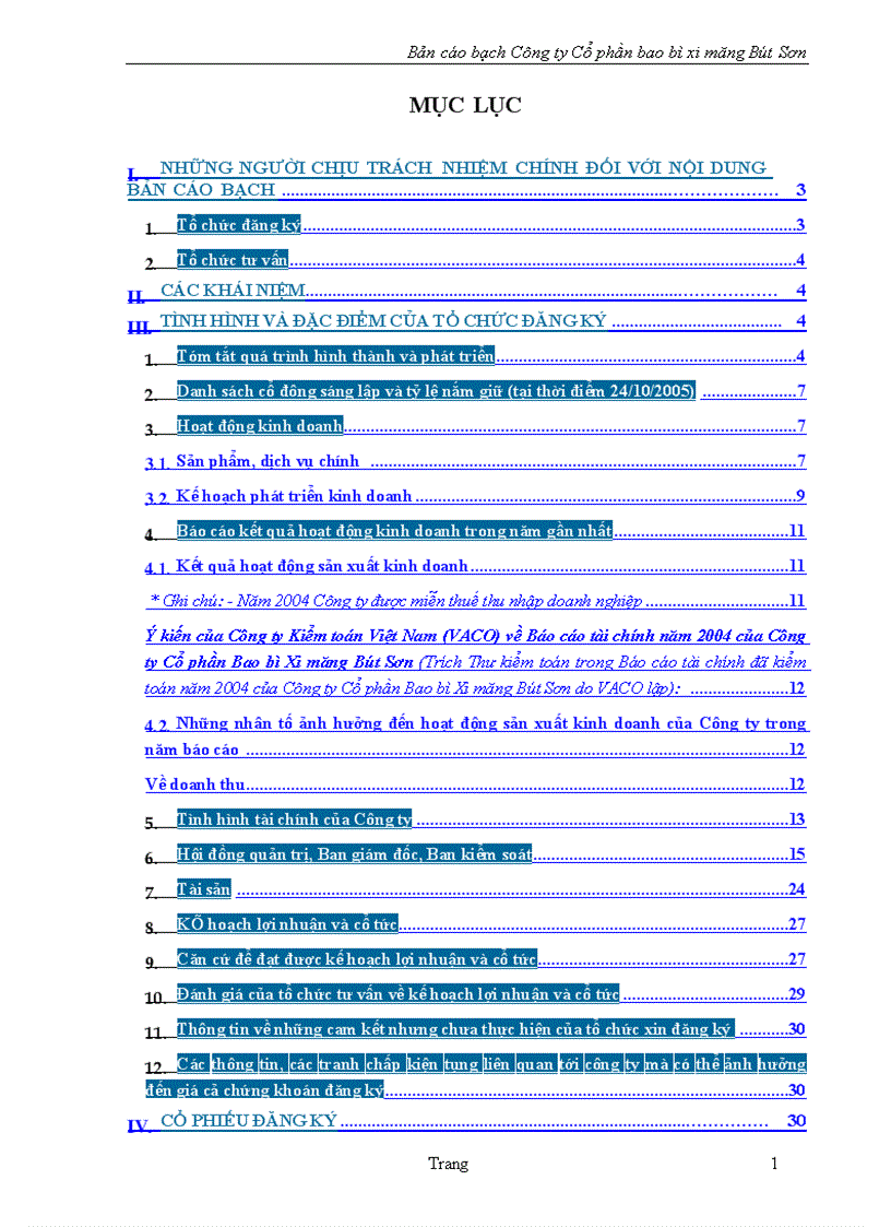 image for page Bản cáo bạch ng ty Cổ phần bao bì xi măng Bút Sơn