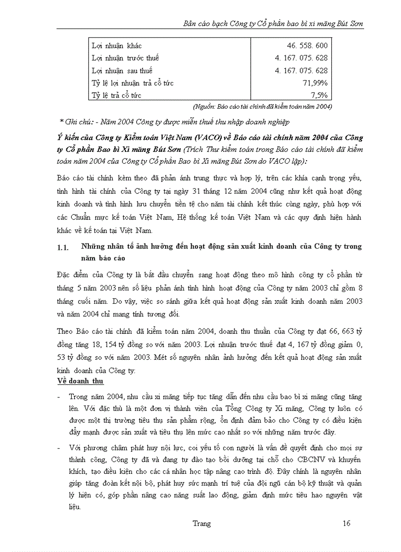 image for page Bản cáo bạch ng ty Cổ phần bao bì xi măng Bút Sơn