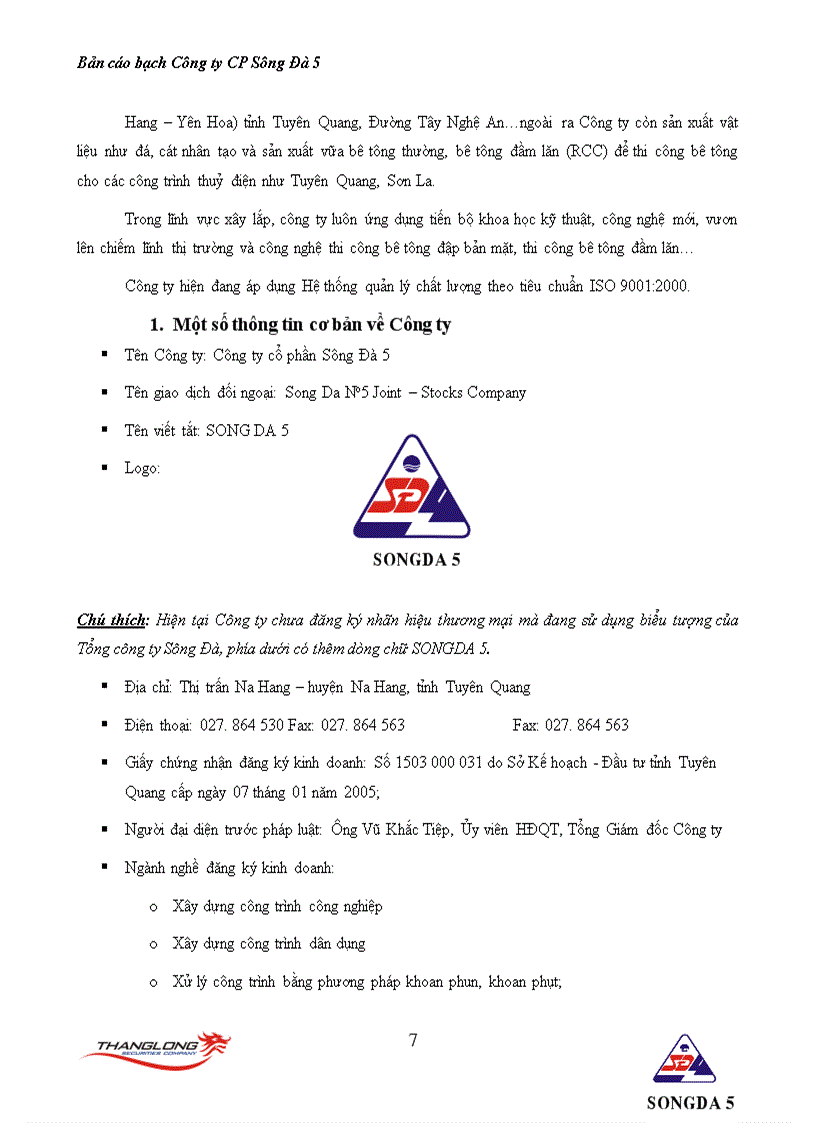 image for page Bản cáo bạch công ty CP Sông Đà