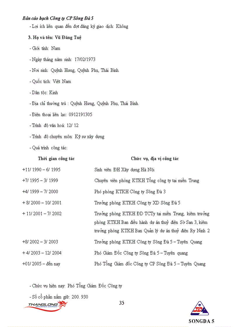 image for page Bản cáo bạch công ty CP Sông Đà