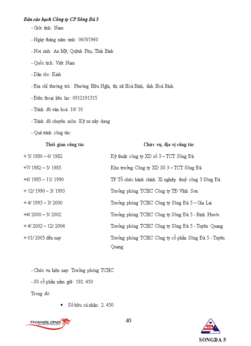 image for page Bản cáo bạch công ty CP Sông Đà