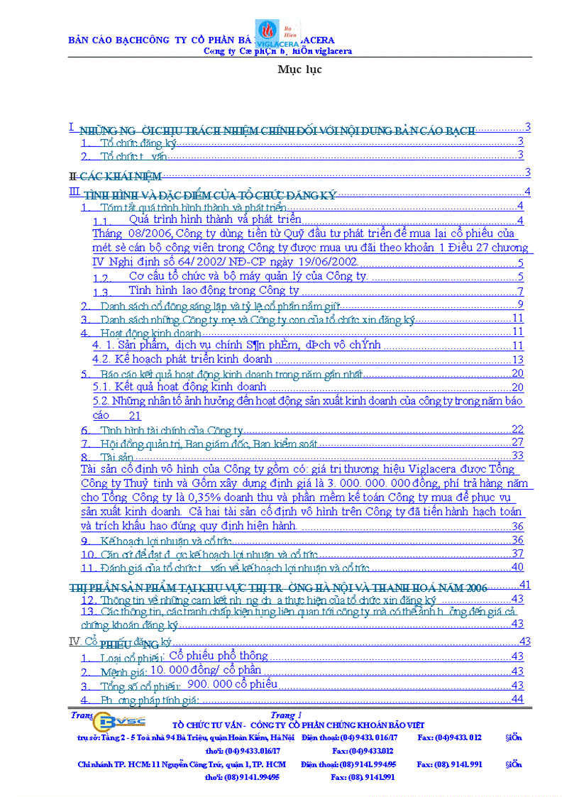 image for page Bản cáo bạch công ty Cổ phần bá hiến viglacera