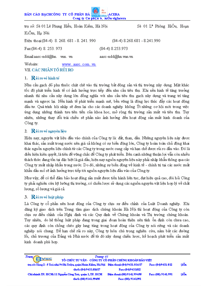 image for page Bản cáo bạch công ty Cổ phần bá hiến viglacera