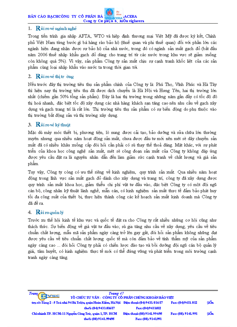 image for page Bản cáo bạch công ty Cổ phần bá hiến viglacera