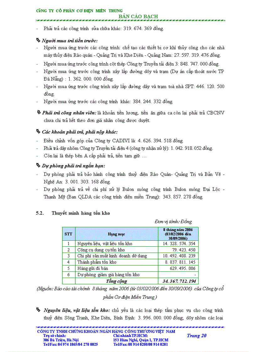 image for page Bản cáo bạch công ty cổ phần cơ điện miền trung