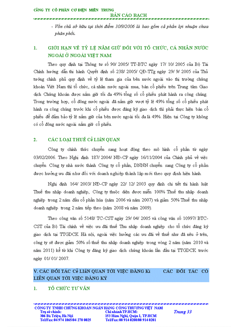 image for page Bản cáo bạch công ty cổ phần cơ điện miền trung