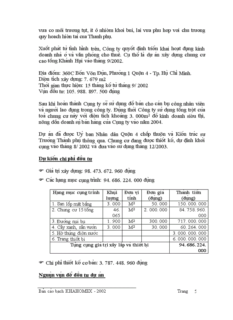 image for page Bản cáo bạch Công ty KHAHOMEX