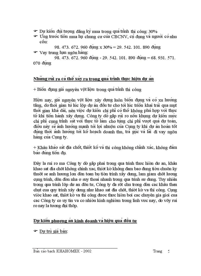 image for page Bản cáo bạch Công ty KHAHOMEX