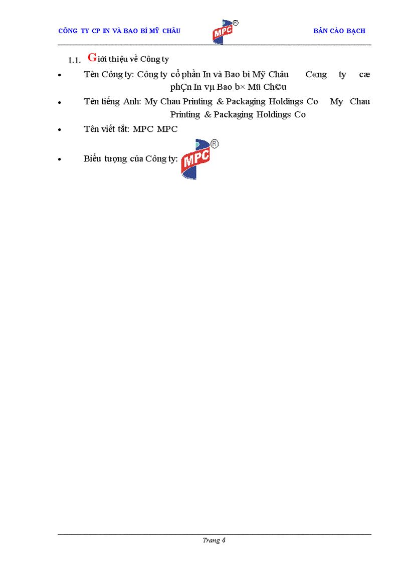 image for page Bản cáo bạch Công ty cổ phần In và Bao bì Mỹ Châu