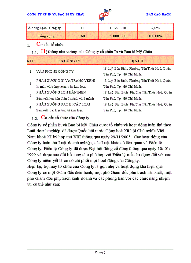 image for page Bản cáo bạch Công ty cổ phần In và Bao bì Mỹ Châu