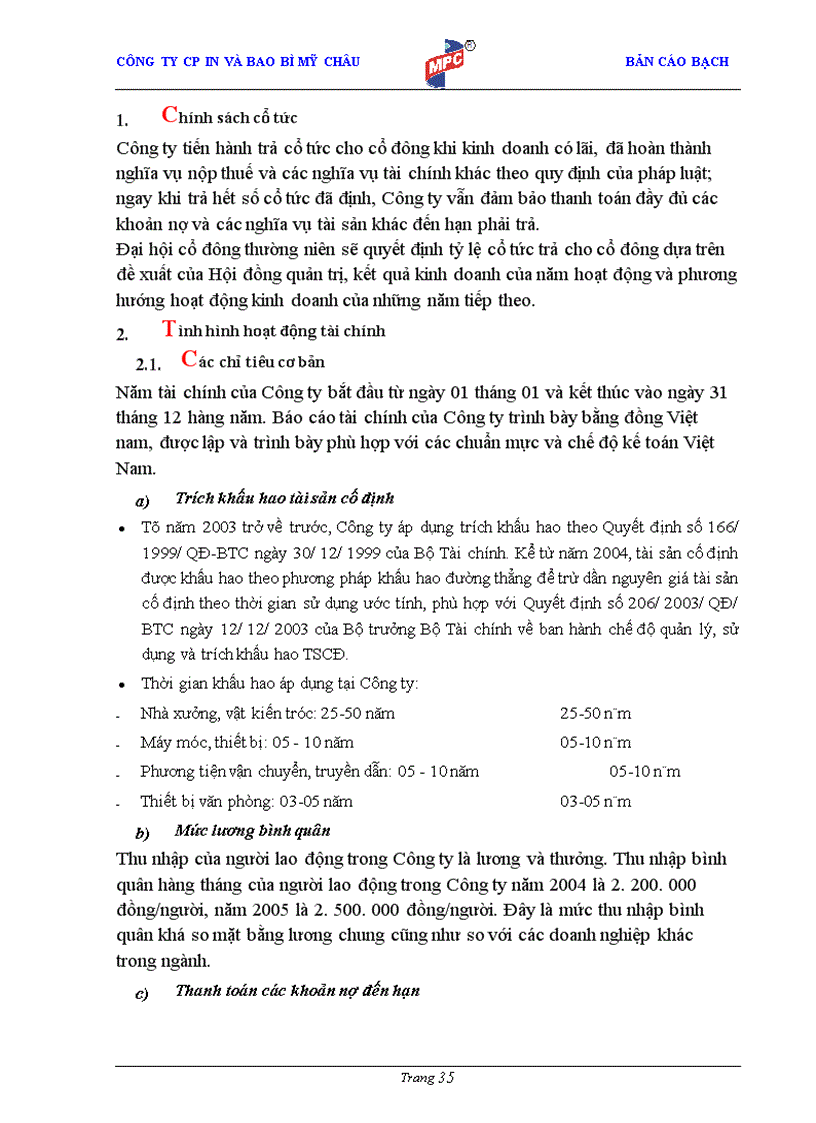 image for page Bản cáo bạch Công ty cổ phần In và Bao bì Mỹ Châu