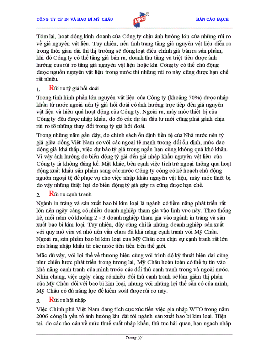 image for page Bản cáo bạch Công ty cổ phần In và Bao bì Mỹ Châu