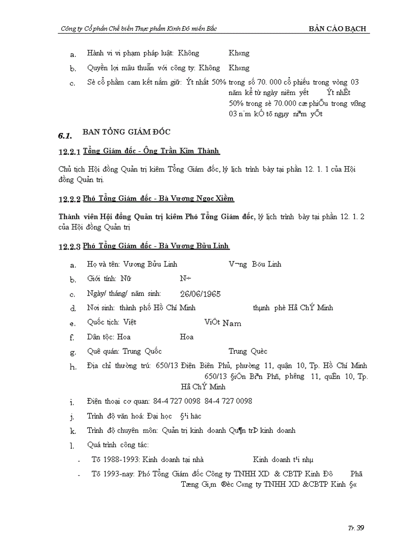 image for page Bản cáo bạch Công ty Cổ phần Chế biến thực phẩm Kinh Đô miền Bắc