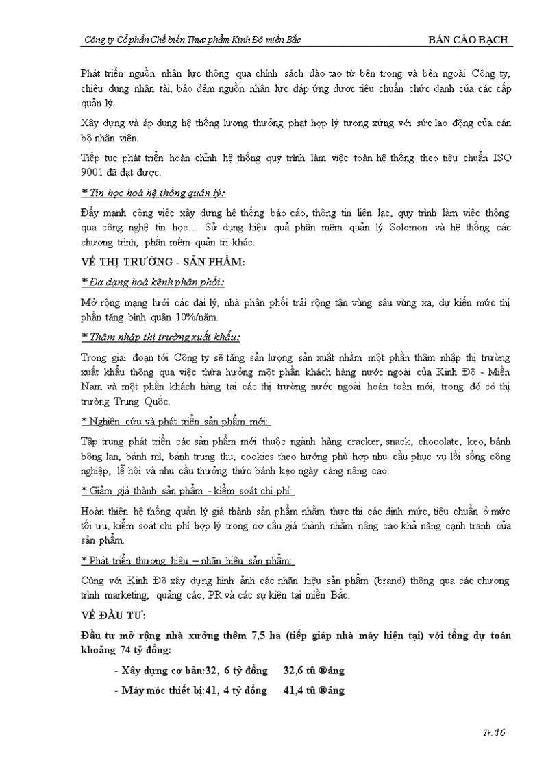 image for page Bản cáo bạch Công ty Cổ phần Chế biến thực phẩm Kinh Đô miền Bắc