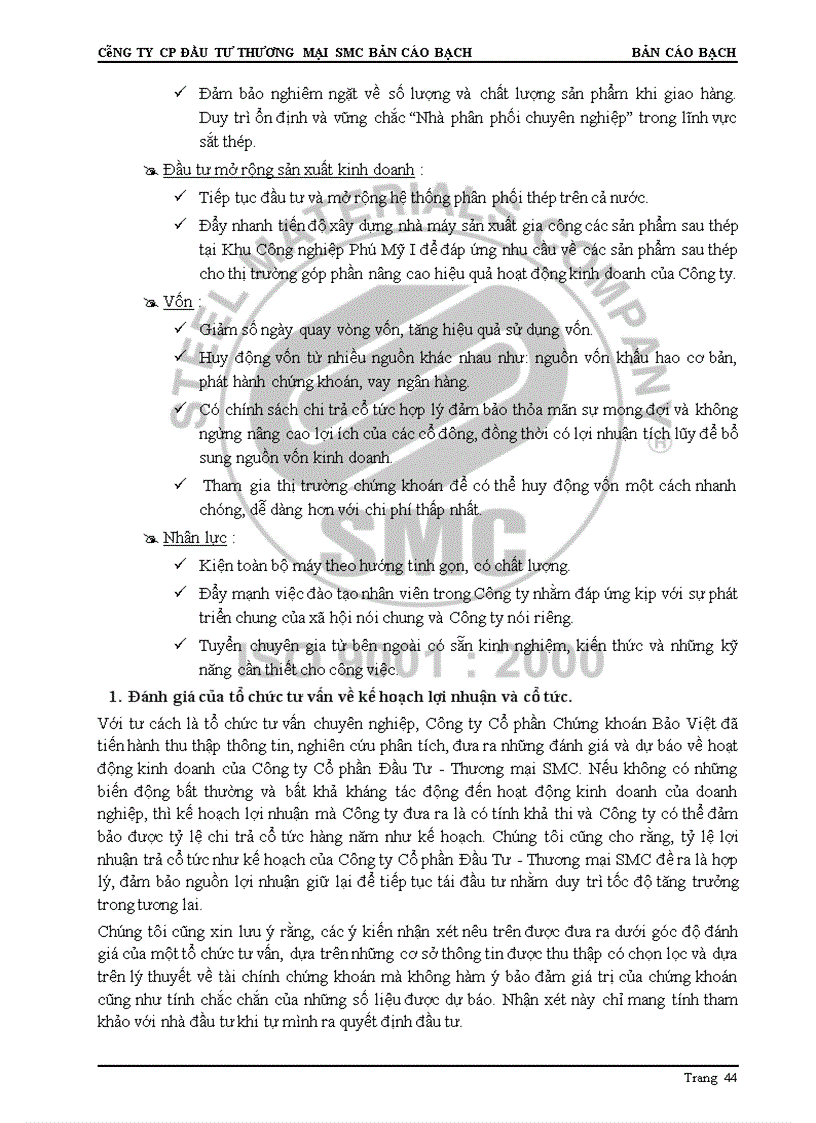 image for page Bản cáo bạch Công ty Cổ phần Đầu tư - Thương Mại SMC