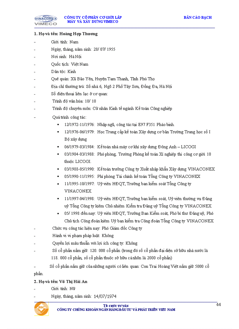 image for page Bản cáo bạch Công ty cổ phần Cơ giới Lắp máy và Xây dựng