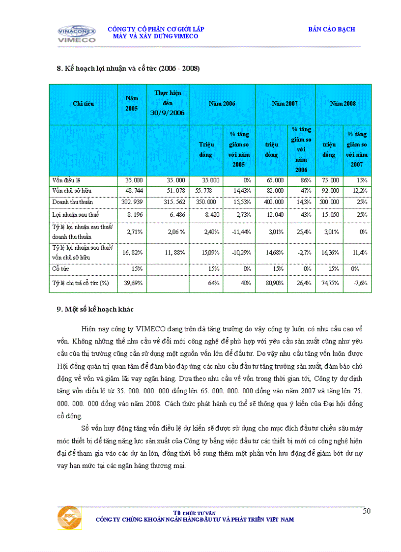 image for page Bản cáo bạch Công ty cổ phần Cơ giới Lắp máy và Xây dựng