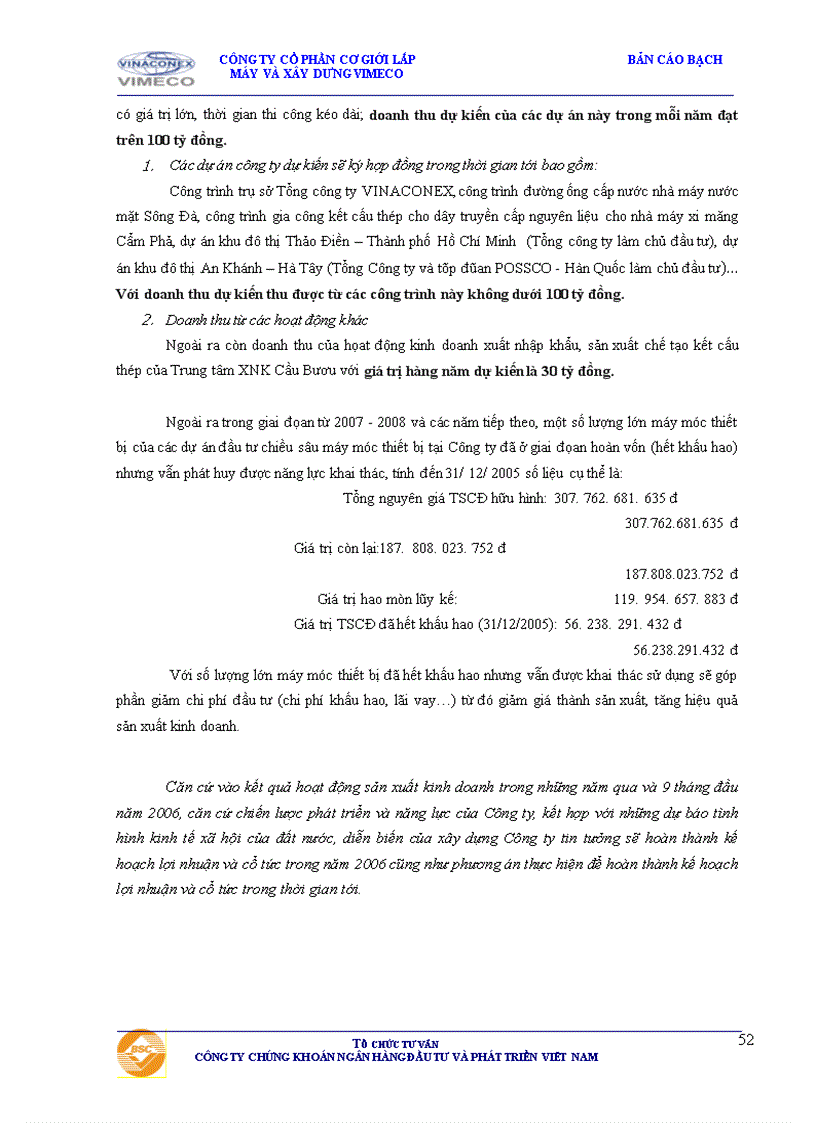 image for page Bản cáo bạch Công ty cổ phần Cơ giới Lắp máy và Xây dựng