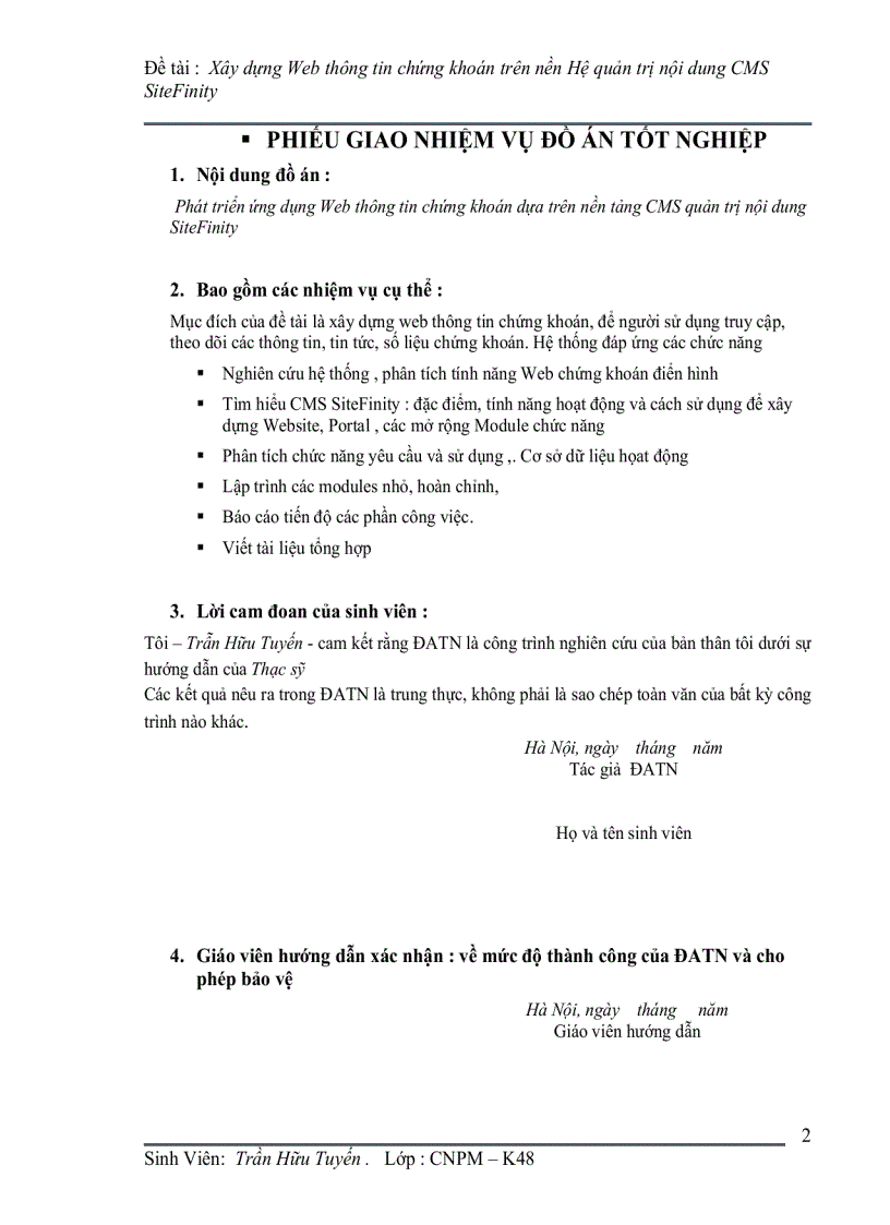 image for page Xây dựng Web thông tin chứng khoán trên nền CMS Hệ quản trị nội dung SiteFinity Nội dung đồ án Phần 1