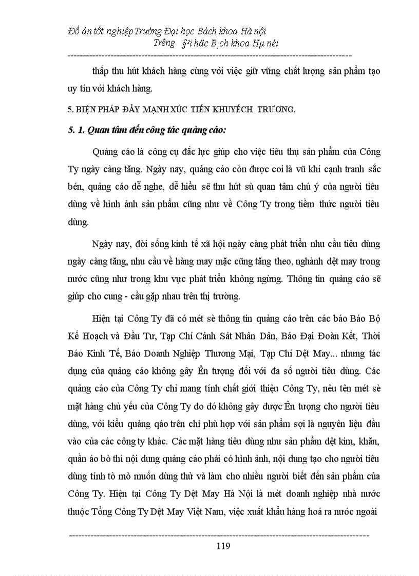 image for page Đẩy mạnh công tác tiêu thụ sản phẩm ở công ty Dệt May Hà Nội