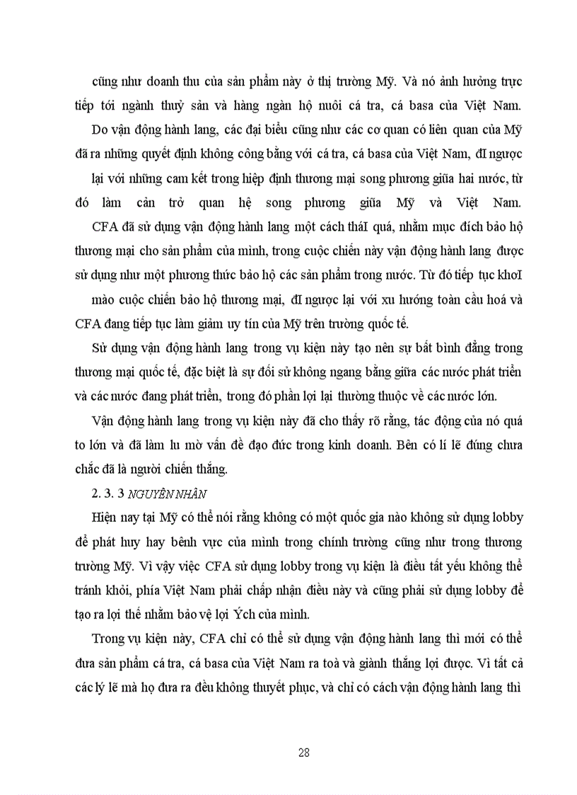 image for page Ănh hưởng của vận động hành lang tới vụ kiện cá tra, cá basa của Việt Nam