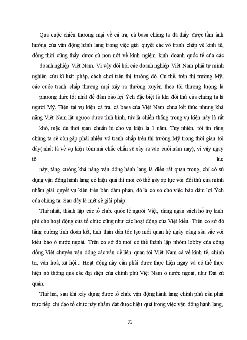 image for page Ănh hưởng của vận động hành lang tới vụ kiện cá tra, cá basa của Việt Nam