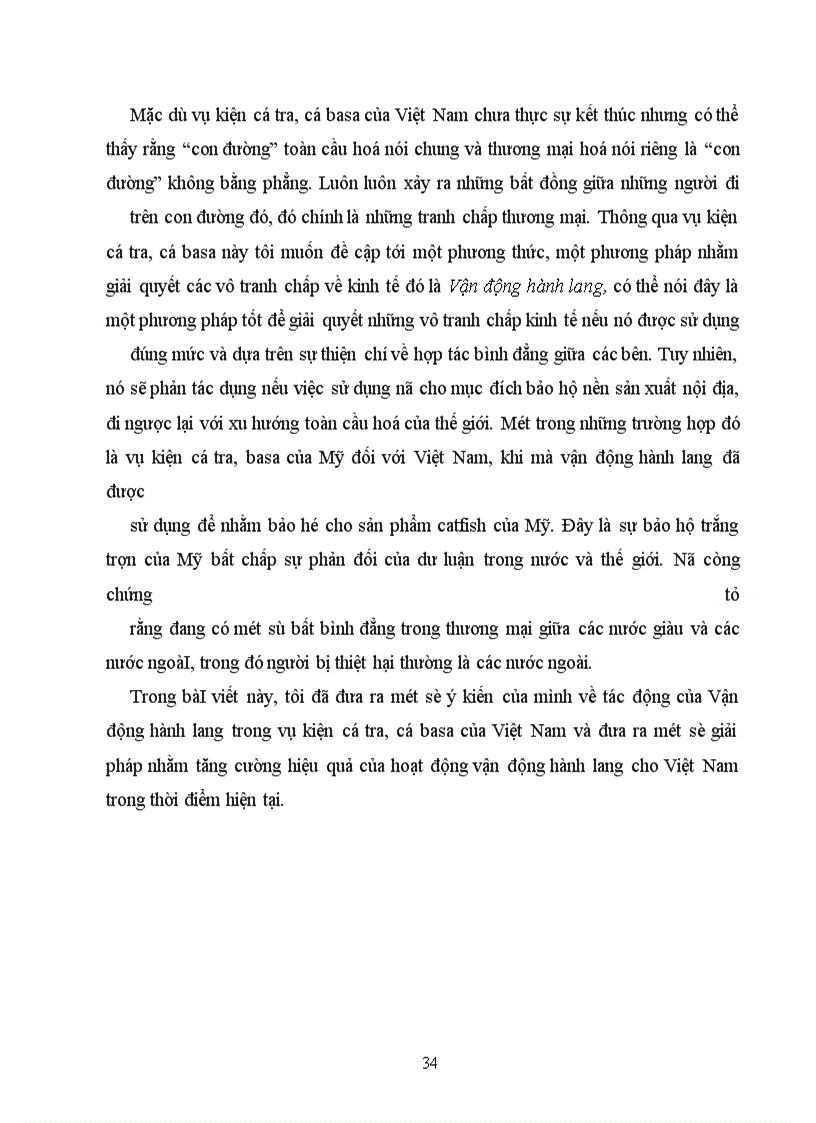 image for page Ănh hưởng của vận động hành lang tới vụ kiện cá tra, cá basa của Việt Nam