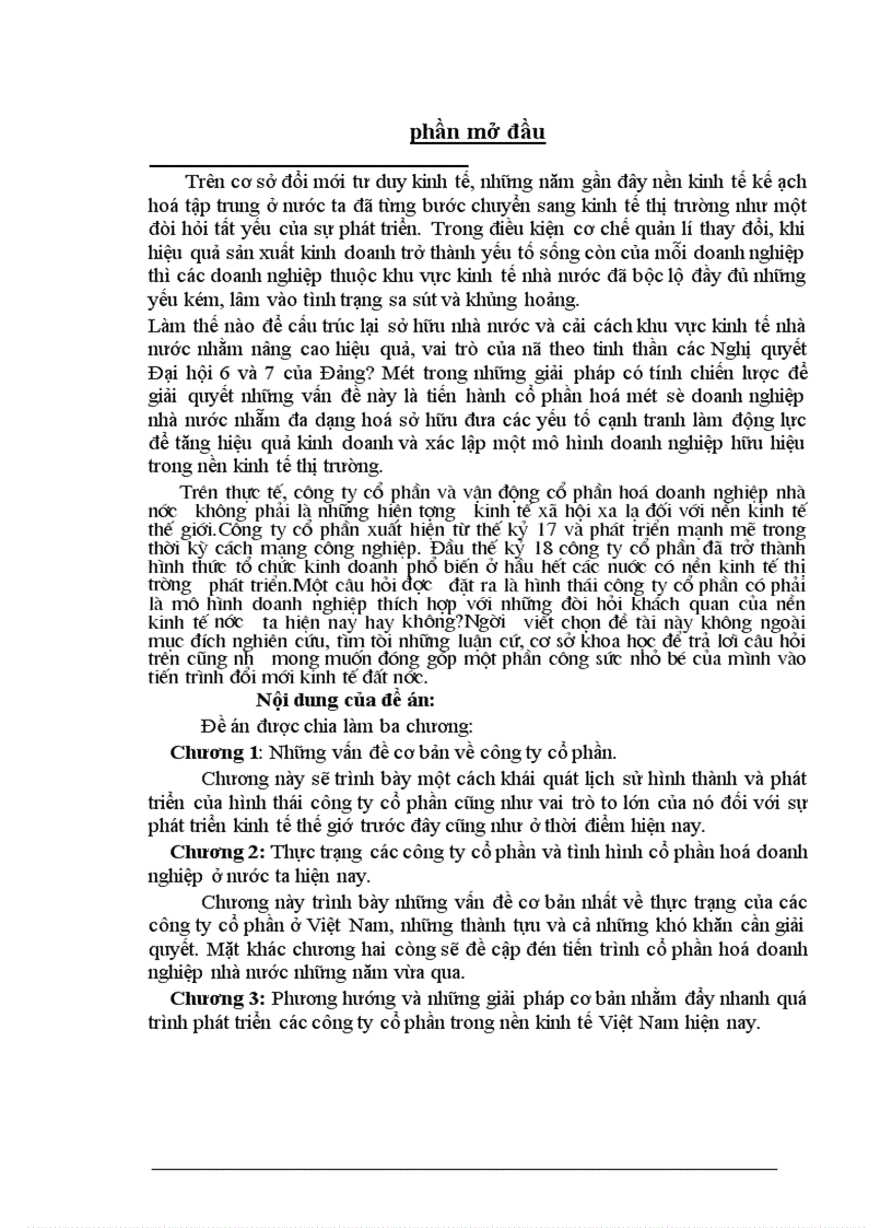 image for page Thực trạng các công ty cổ phần và tình hình cổ phần hoá doanh nghiệp ở nước ta hiện nay