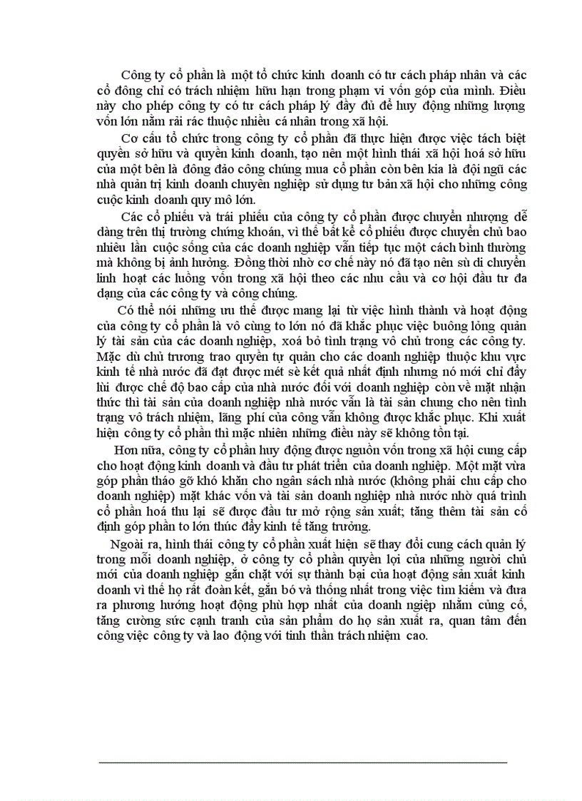 image for page Thực trạng các công ty cổ phần và tình hình cổ phần hoá doanh nghiệp ở nước ta hiện nay