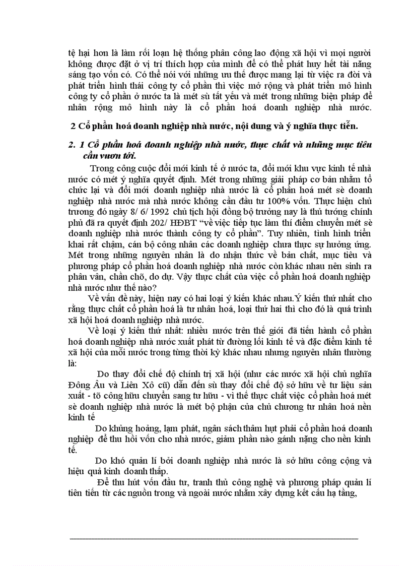 image for page Thực trạng các công ty cổ phần và tình hình cổ phần hoá doanh nghiệp ở nước ta hiện nay