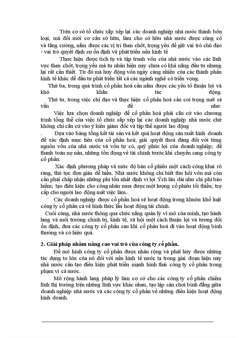 image for page Thực trạng các công ty cổ phần và tình hình cổ phần hoá doanh nghiệp ở nước ta hiện nay