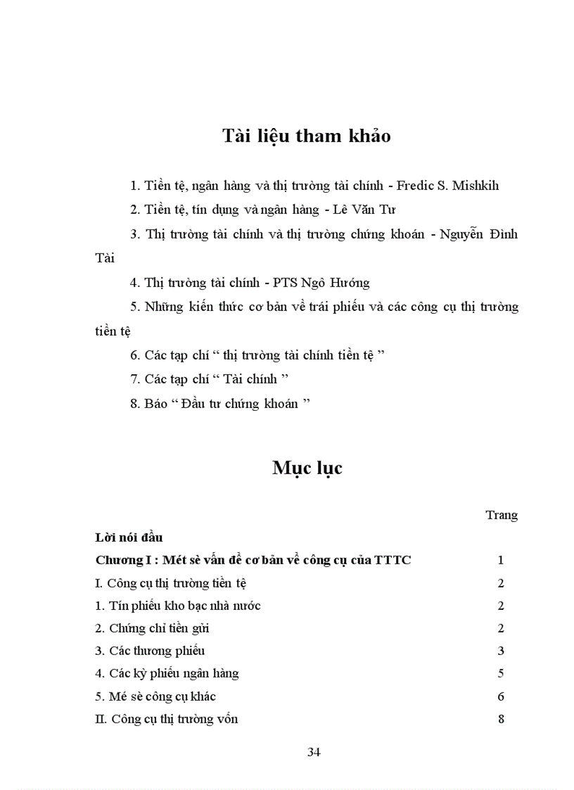 image for page Một số vấn đề cơ bản về công cụ của thị trường tài chính