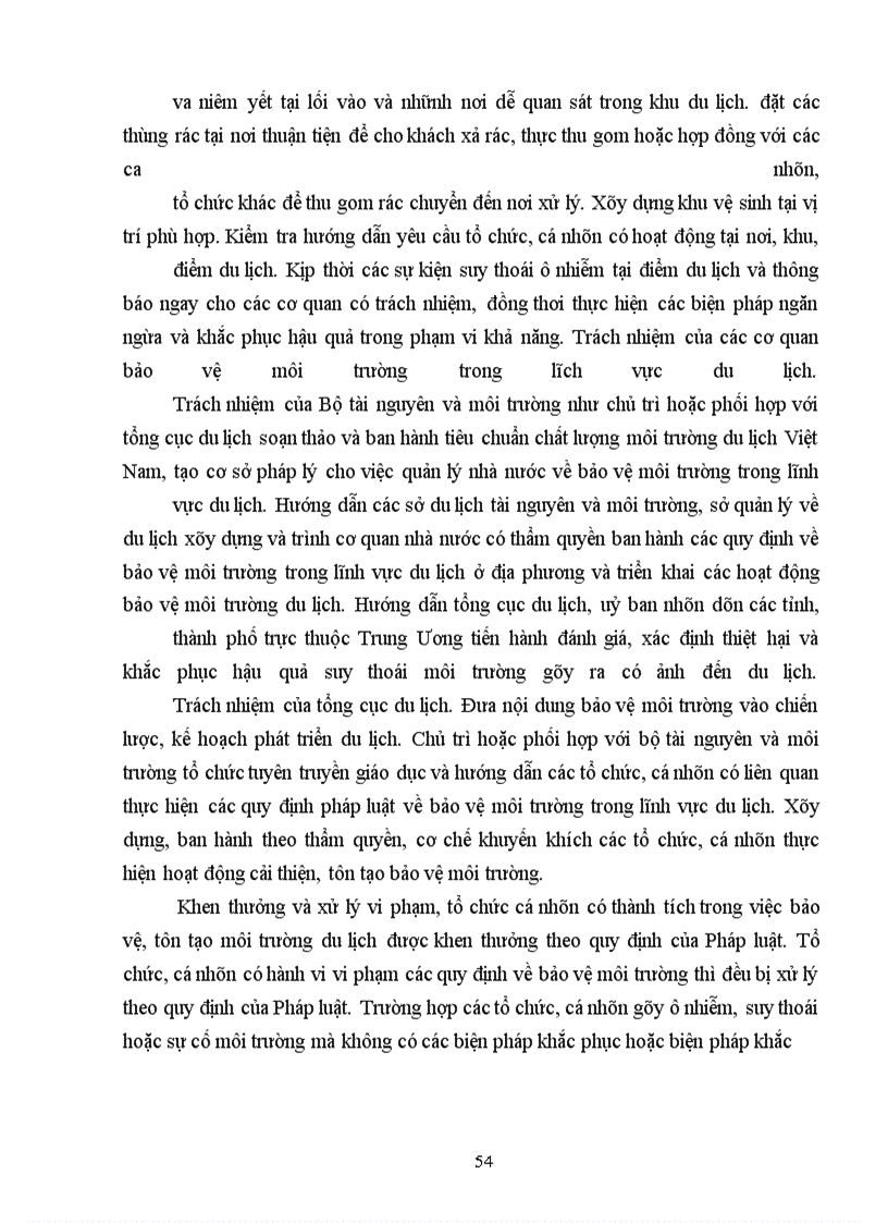 image for page Một số giải pháp bảo vệ môi trường du lịch