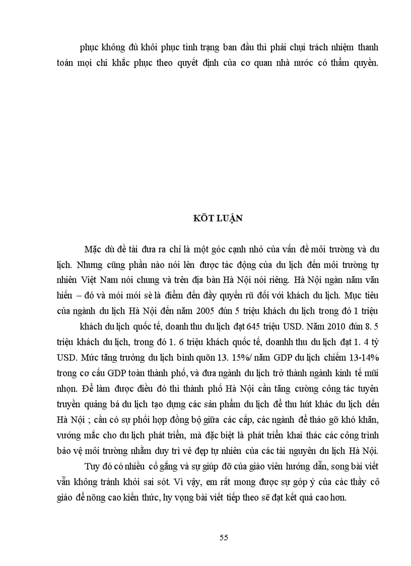 image for page Một số giải pháp bảo vệ môi trường du lịch