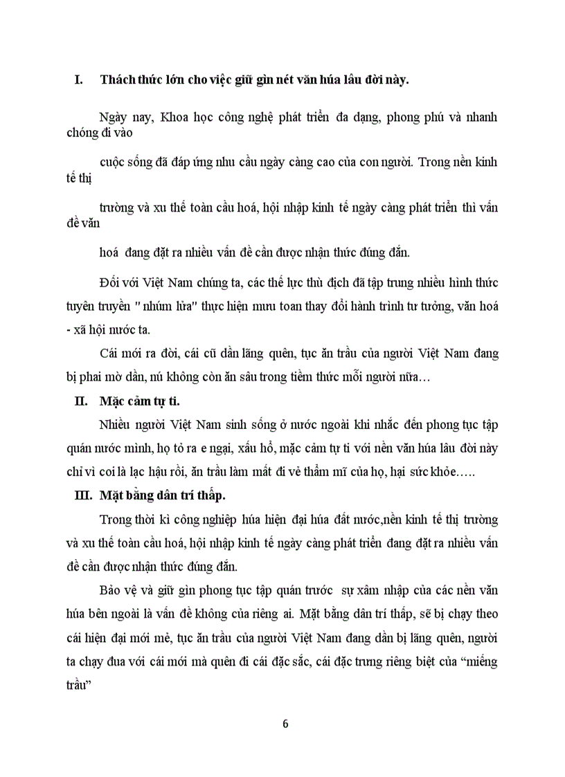 image for page Một số thách thức đặt ra trong công cuộc giữ gìn phát huy bản sắc dân tộc “tục ăn trầu”