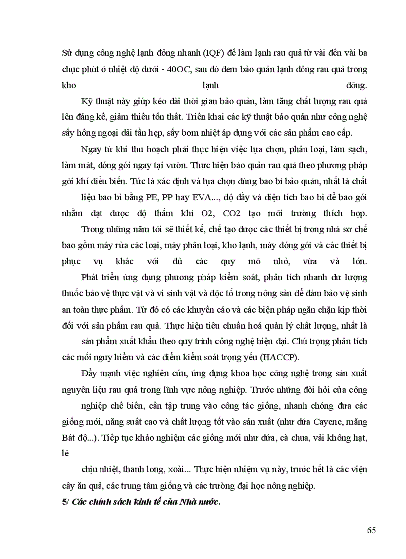 image for page Các nhân tố ảnh hưởng đến phát triển ngành công nghiệp chế biến rau quả