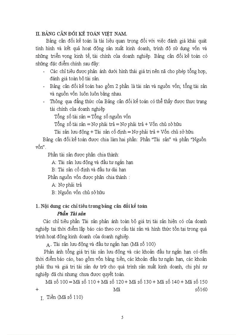 image for page Tổng quan về Bảng cân đối kế toán.