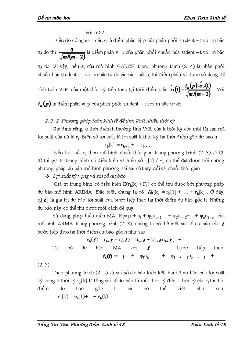 image for page Áp dụng mô hình VaR và chuỗi cổ phiếu SAM