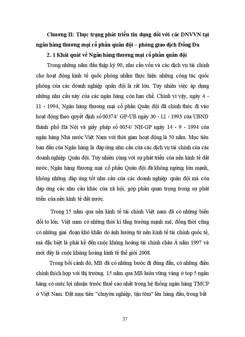 image for page Một số giải pháp và kiến nghị nhằm phát triển hoạt động tín dụng đối với các DNVVN tại ngân hàng thương mại cổ phần quân đội – phòng giao dịch Đống Đa