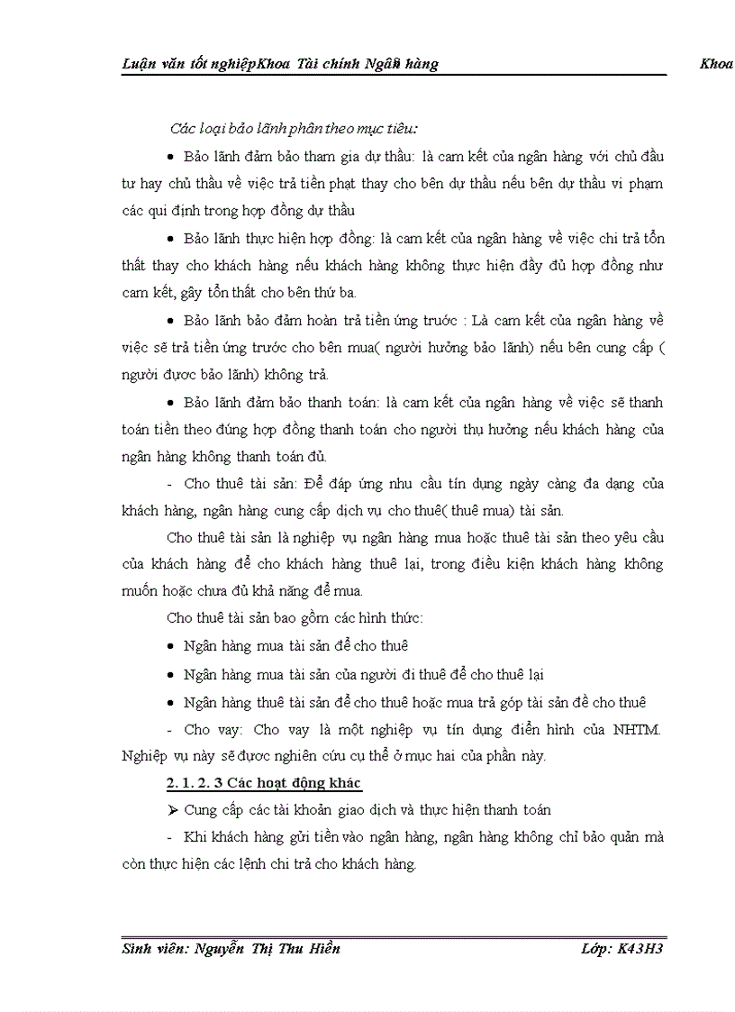 image for page Hiệu quả hoạt động cho vay tại Ngân hàng thương mại cổ phần Ngoại thương Việt Nam chi nhánh TháiBình