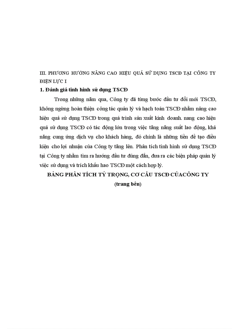 image for page Hoàn thiện hạch toán TSCĐ và các biện pháp nâng cao hiệu quả sử dụng TSCĐ tại Công ty điện lực I, Hà Nội
