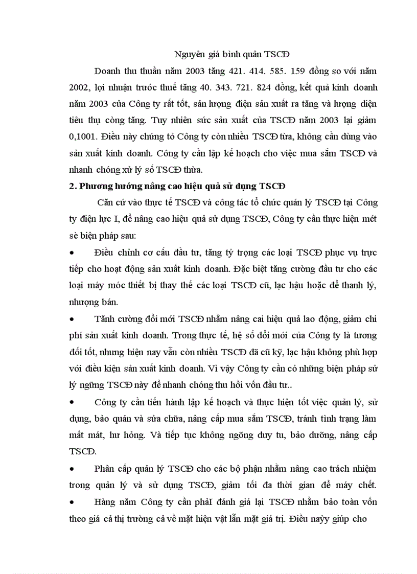 image for page Hoàn thiện hạch toán TSCĐ và các biện pháp nâng cao hiệu quả sử dụng TSCĐ tại Công ty điện lực I, Hà Nội