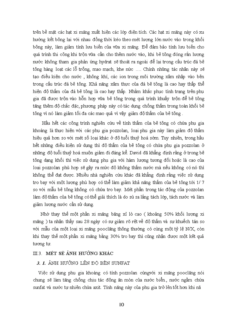 image for page Ảnh hưởng của phụ gia khoáng lên tính năng cơ lý của vữa và bê tông