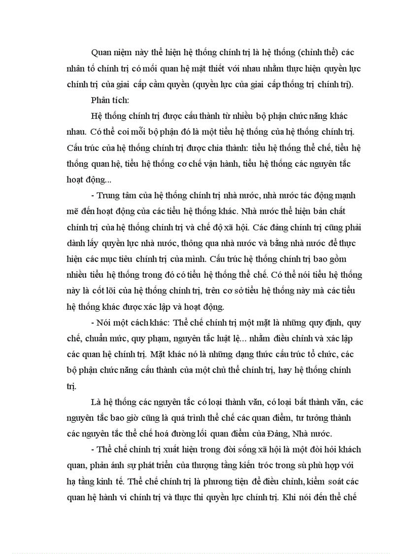 image for page Đáp án môn chính trị học về Hệ thống chính trị