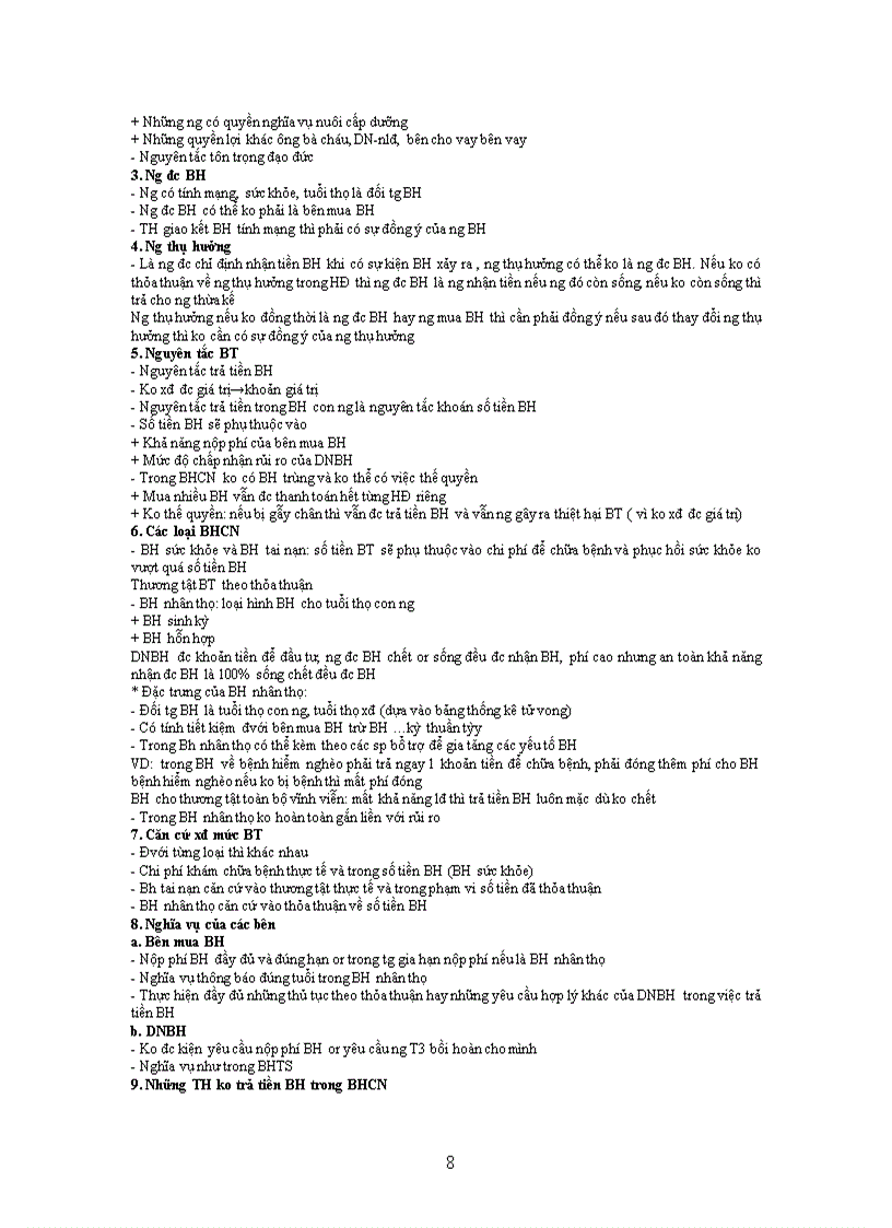 image for page Đáp án môn học : Luật kinh doanh bảo hiểm - Những vấn đề chung về BHTM và PL về BHTM