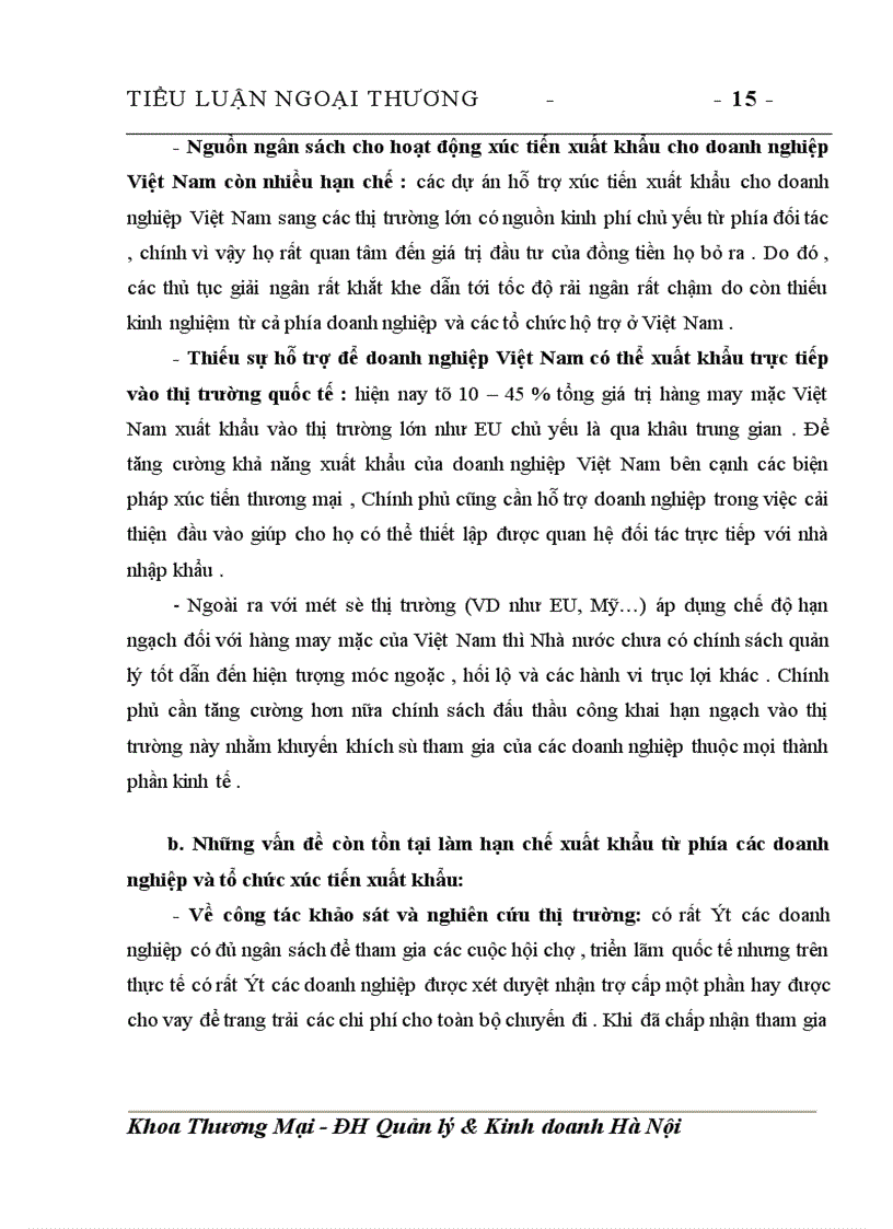 image for page Những vấn đề còn tồn tại và một số giải pháp đẩy mạnh xúc tiến xuất khẩu cho Việt Nam trong thời gian tới